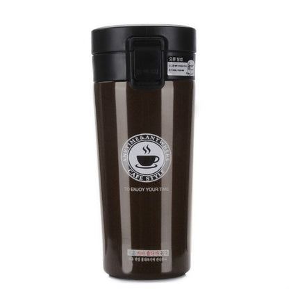 Double Wall Stainless Steel Vacuum Flasks 380ml Car Thermo Cup Coffee Tea Travel Mug Thermol Bottle