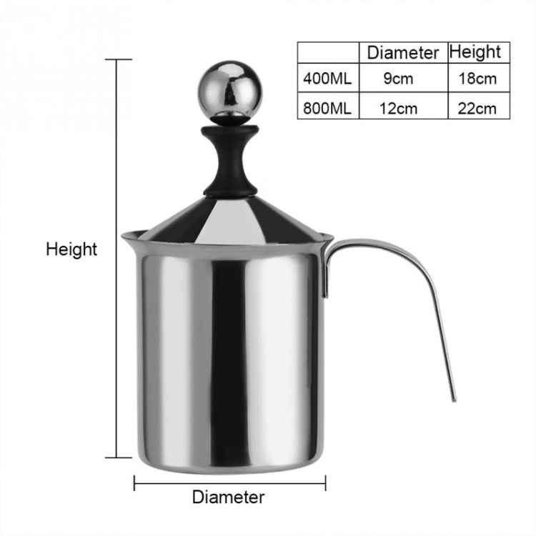 Stainless Steel Manual Foamer with Thickened Double Layer Foaming Filter