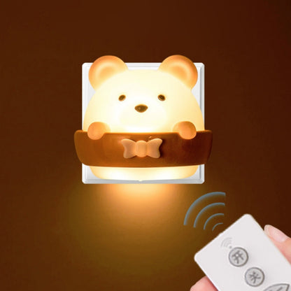 Bear Remote Control Night Light Bedside Eye Protection Wall Lamp with 3 Light Modes