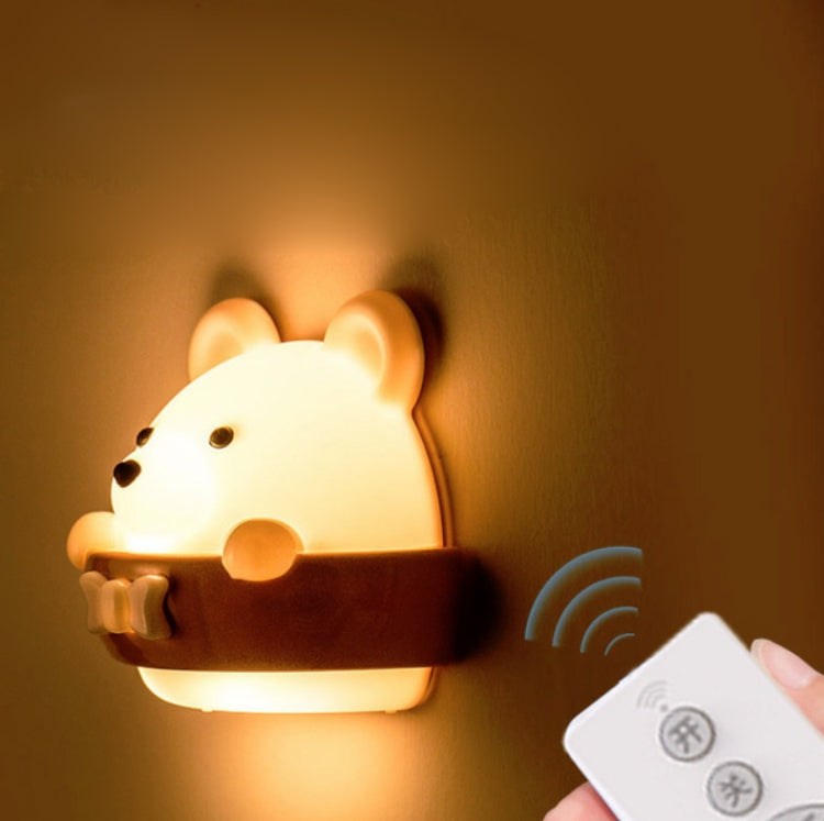 Bear Remote Control Night Light Bedside Eye Protection Wall Lamp with 3 Light Modes