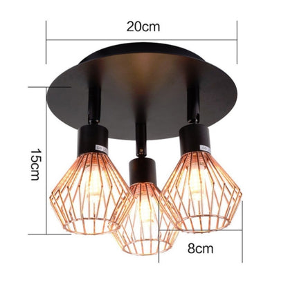 15W LED Bedroom Decoration Adjustable Lamp Three Heads Ceiling Spotlight