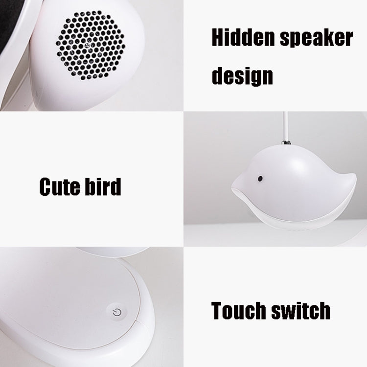 Bird Speaker Night Light Bedroom Bedside Music Desk Lamp