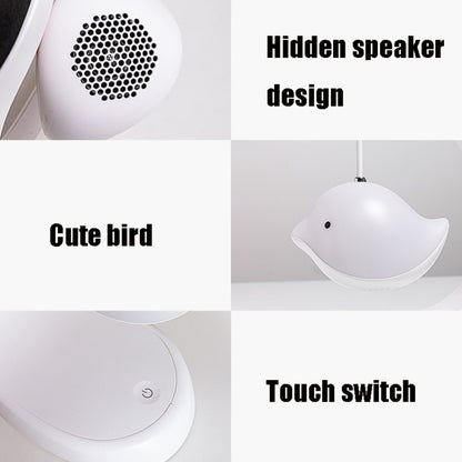 Bird Speaker Night Light Bedroom Bedside Music Desk Lamp