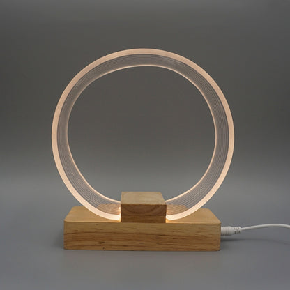 USB Acrylic Ring Table Lamp Night Light