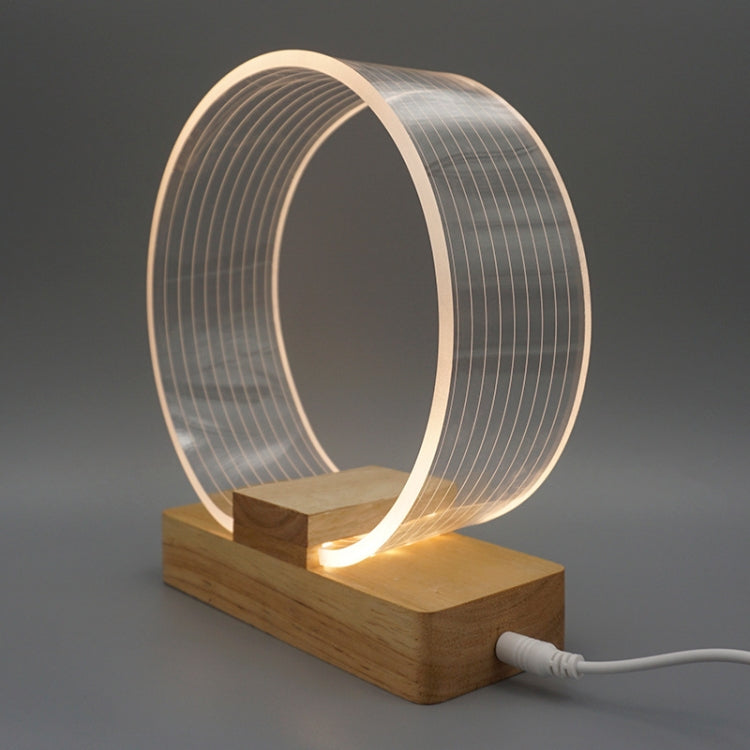 USB Acrylic Ring Table Lamp Night Light