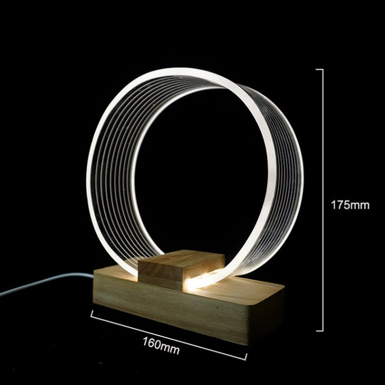 USB Acrylic Ring Table Lamp Night Light