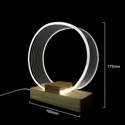 USB Acrylic Ring Table Lamp Night Light