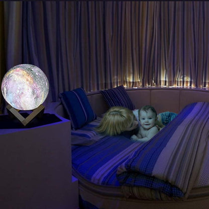 3D Moon Lamp Children Gift Table Lamp Painted Starry Sky LED Night Light