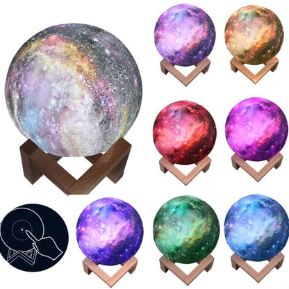 3D Moon Lamp Children Gift Table Lamp Painted Starry Sky LED Night Light