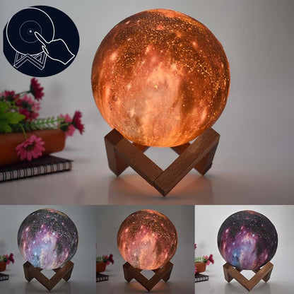 3D Moon Lamp Children Gift Table Lamp Painted Starry Sky LED Night Light