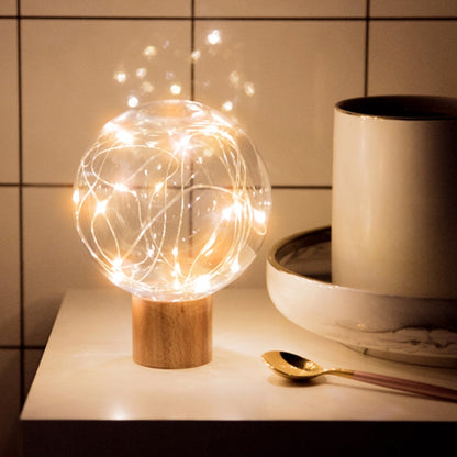 Star Moon Night Light USB Wood Base LED Atmosphere Light