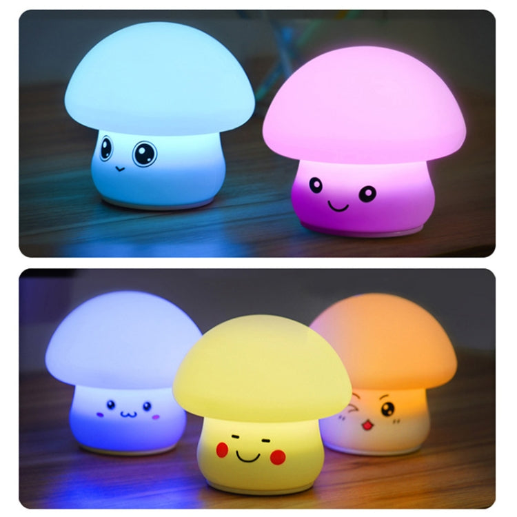 Silicone Colorful Mushroom Night Light Bedside Sleeping Table Lamp