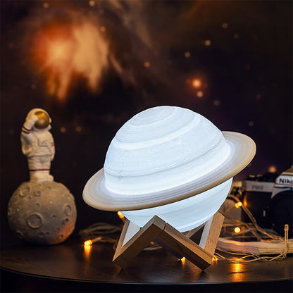 3D Printing LED Saturn Night Light USB Planet Lamp