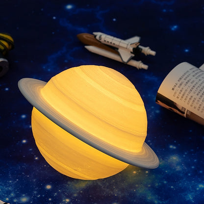 3D Printing LED Saturn Night Light USB Planet Lamp