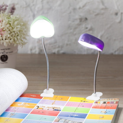 Mini Love Heart Clip LED Book Light Lamps Reading Book Desk Lamp Keyboard Light Eyes-Protect Energy Save Night Lights