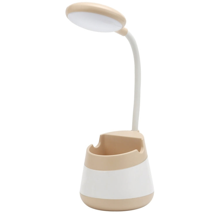 USB Charging LED Desk Light Eye Protection Lamp with Pen Holder and Phone Holder