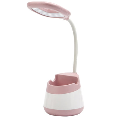 USB Charging LED Desk Light Eye Protection Lamp with Pen Holder and Phone Holder