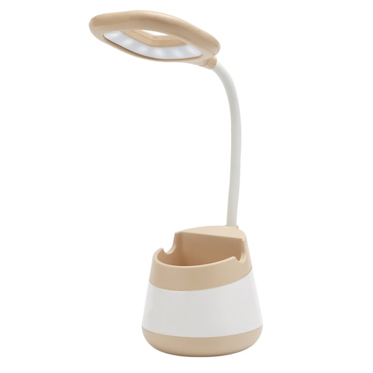 USB Charging LED Desk Light Eye Protection Lamp with Pen Holder and Phone Holder