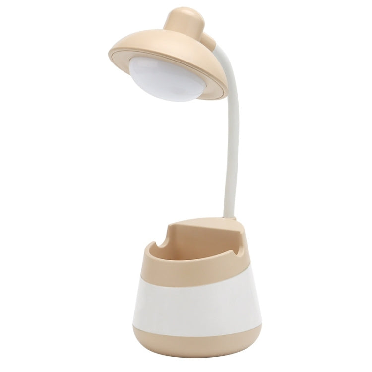 USB Charging LED Desk Light Eye Protection Lamp with Pen Holder and Phone Holder