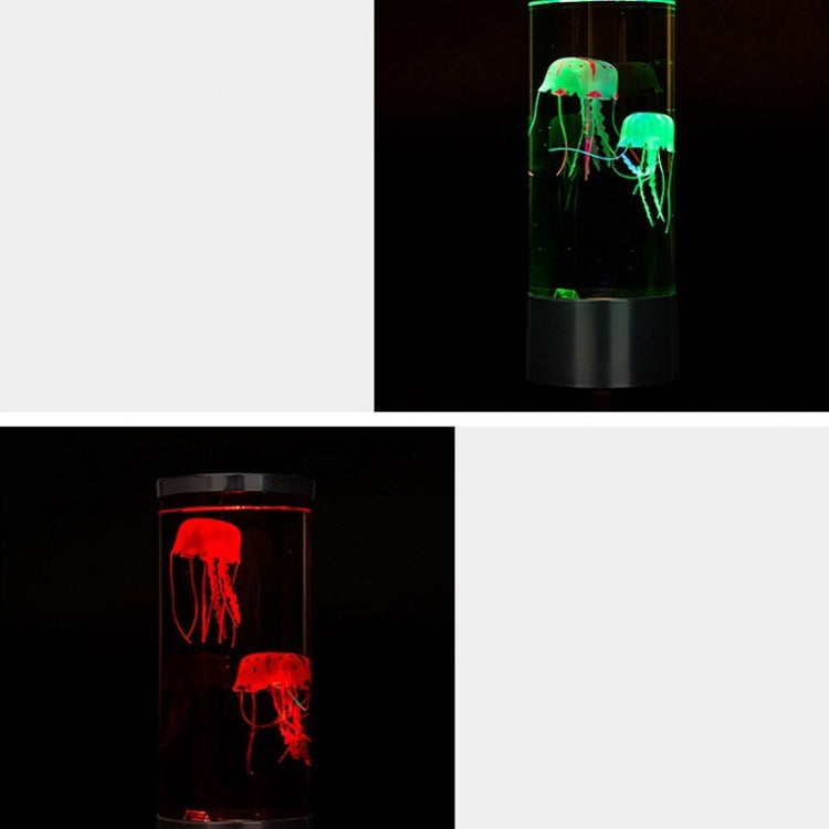 Cylindrical LED Simulation Jellyfish Light USB Powered Colorful Jellyfish Atmosphere Light