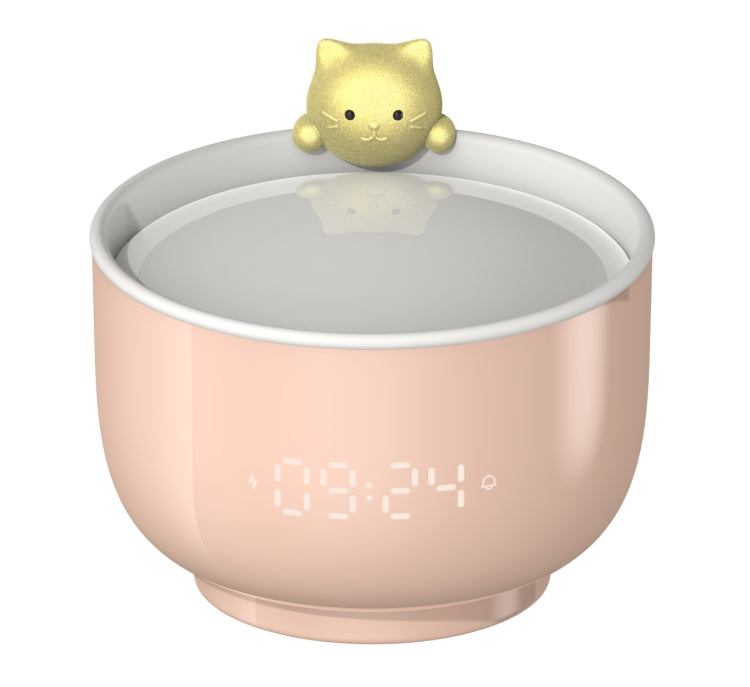 Cat Alarm Clock Night Light 2W LED Rechargeable Adjustable Children Bedroom Bedside Light