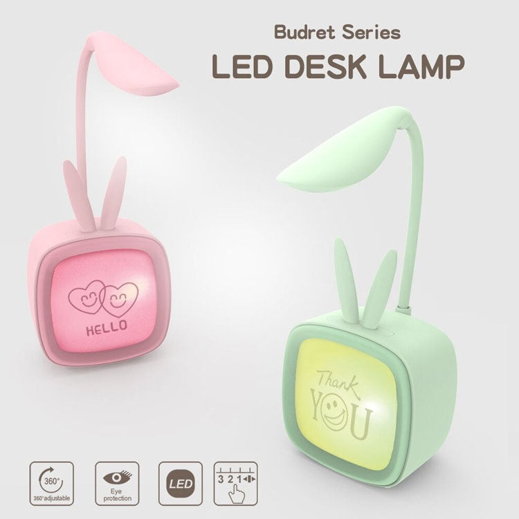 2 PCS Cute Pet USB Table Lamp Energy-Saving Eye Protection LED Bedroom Dormitory Night Light, Random Color Delivery