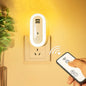 Remote Control Timer Dimming Night Light Bedroom Socket LED Wall Light, CN Plug