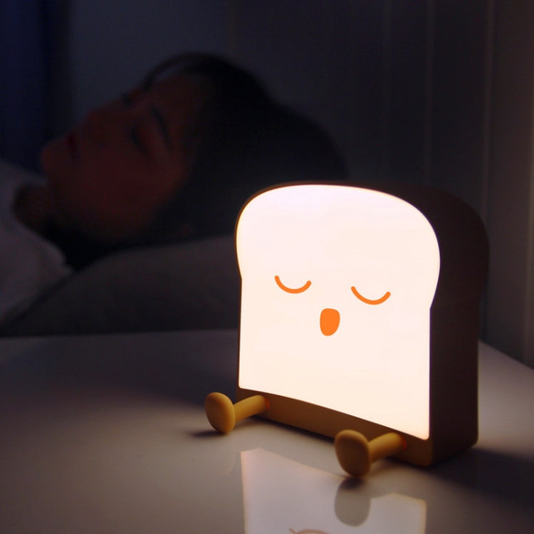 F-L-01 Toast Bread Night Light With Mobile Phone Holder Children Bedroom Timing Sleep Light