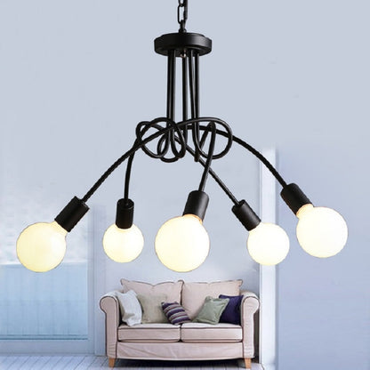 Simple Creative Cafe Room Dining Room Bedroom Living Room Wrought Iron Pendant Lamp Ceiling Light