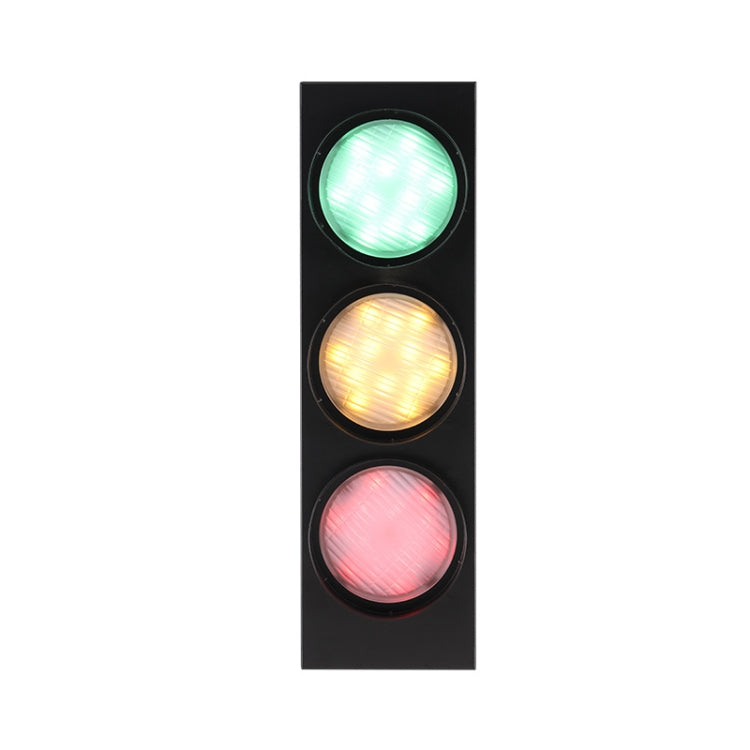 Retro Bar Restaurant Traffic Light Wrought Iron Engineering Glass LED Indoor Signal Wall Light