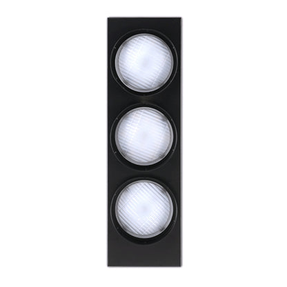 Retro Bar Restaurant Traffic Light Wrought Iron Engineering Glass LED Indoor Signal Wall Light