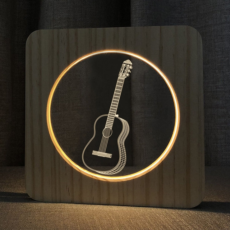 FS-A3272W Guitar Musical Instrument Solid Wood Frame Night Light