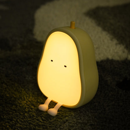 Pear Shape Night Light Silicone Soft Bedroom Warm Light LED Night Light