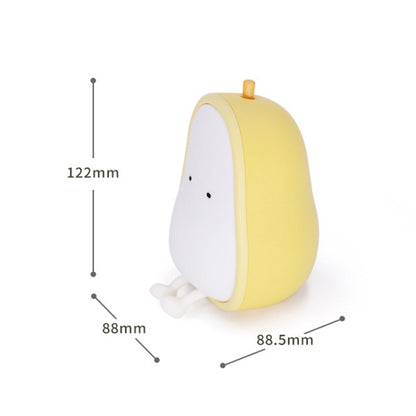 Pear Shape Night Light Silicone Soft Bedroom Warm Light LED Night Light