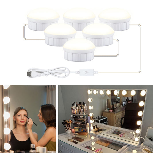 Mirror Front Light Dimmable Makeup Mirror USB Touch Control Light