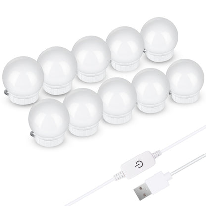 LED Mirror Front Lamp USB Adjustable Brightness Makeup Fill Light Bulbs