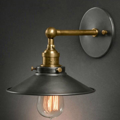 Antique Pure Copper Single-head Wall lamp Living Room Vintage Fashion Bar Lamp without Bulbs