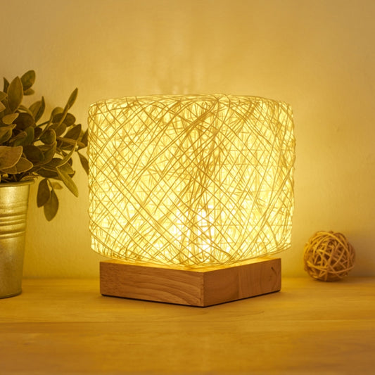 USB Square Sepak Takraw Table Lamp Bedroom Bedside Decorative Light, Spec: