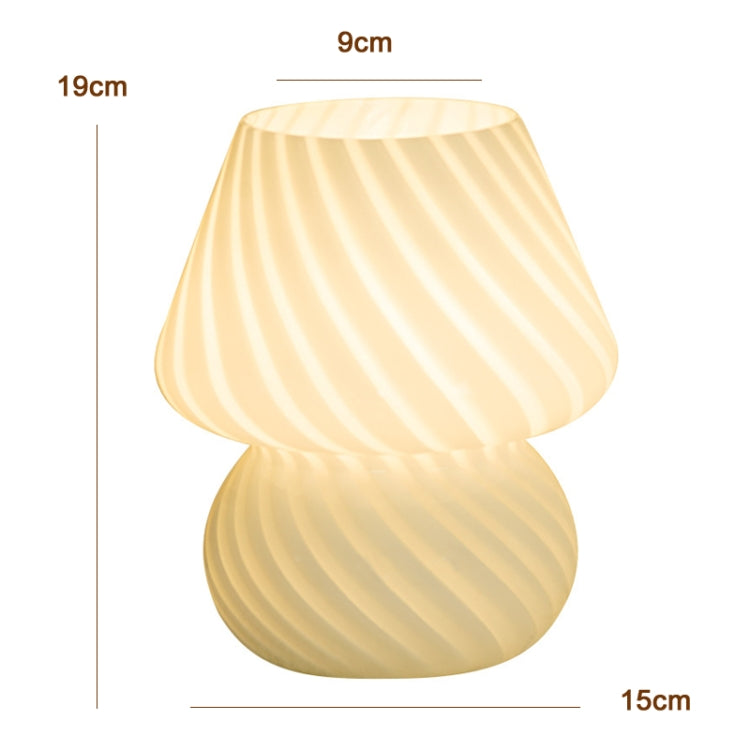 PJ-104 5W Mushroom Glass Bedroom Bedside Table Decoration Table Lamp, CN Plug, Specification：