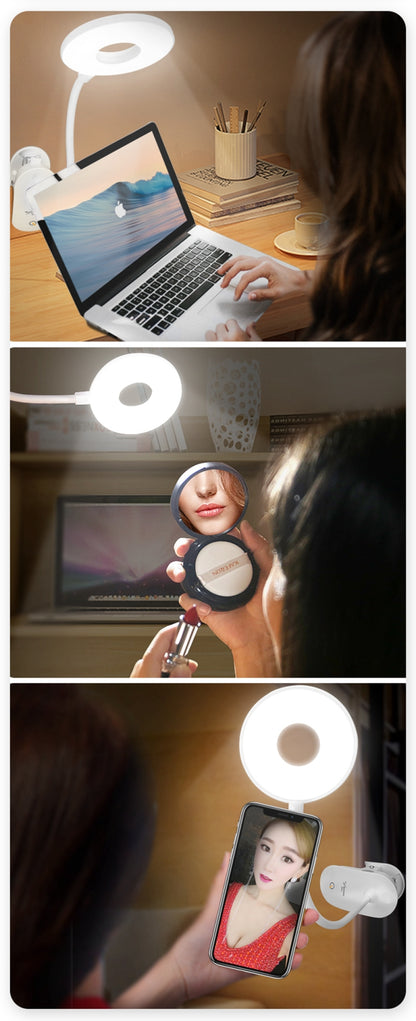 YAGE YG-8102 2W 18LEDs Touch Switch 3-Level Dimming Clip Desk Lamp Eye Protection LED Light