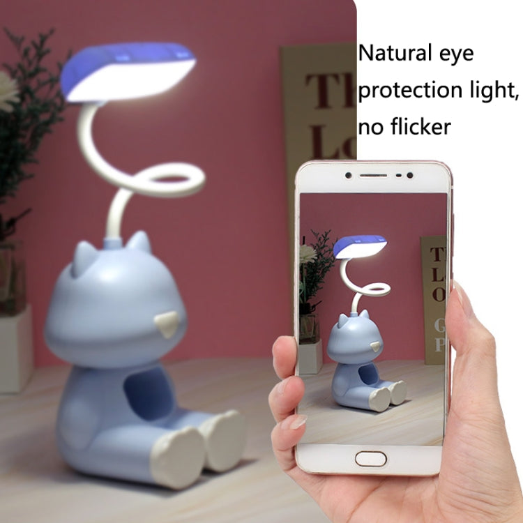 2 PCS FY6601 Cartoon Pen Holder Reading Desk Lamp LED Eye Protection Dormitory Student Bedroom Lamp