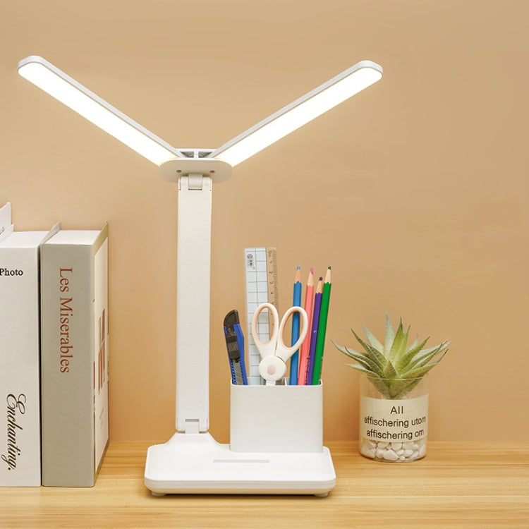 Double Head Lighting LED Charging Desk Lamp,Style: