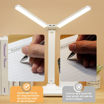 Double Head Lighting LED Charging Desk Lamp,Style: