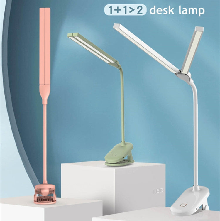 TD5 Double Lamp Head USB Desktop Clip Table Lamp,Style: