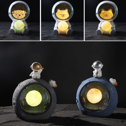 W1153 Resin Planet Night Light Home Decorations, Style: