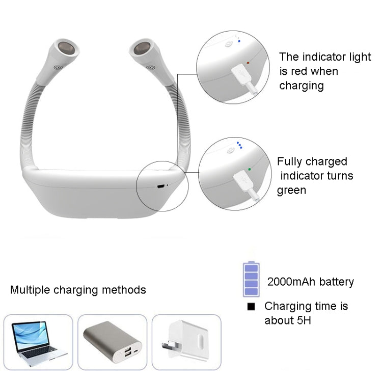 Hanging Neck Lamp Student Eye Protection Led Reading Lamp USB Rechargeable Book Lamp