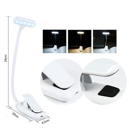 8021 Mini Book Clip Light LED Music Score Eye Protection Reading Lamp