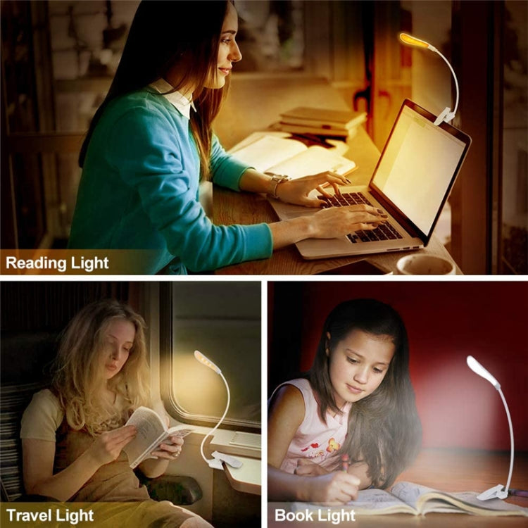 8027D-2 7 Beads LED Eye Protection Reading Folding Book Clip Light