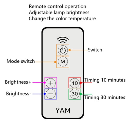 Desk Tricolor Temperature Learning Reading Lights, Style: