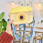 Camera Plastic Cup Children Straw Juice Cup Travel Leisure Water Cup